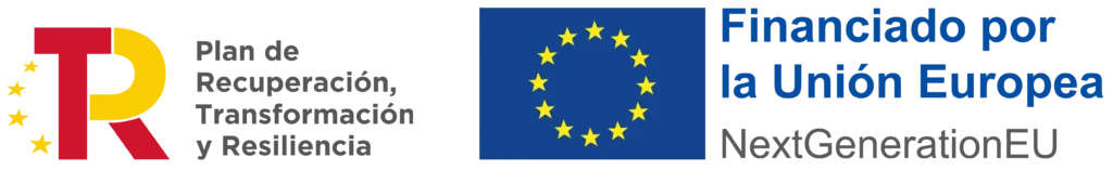Logotipos Plan de Recuperacion, Transformacion y Resiliencia - Financiado por la Unión Europea - NextGenerationEU